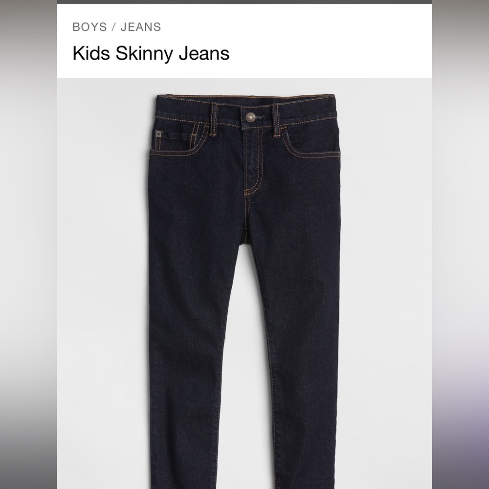 NWT gap kids skinny jeans - rinse washed indigo - no tears/rips